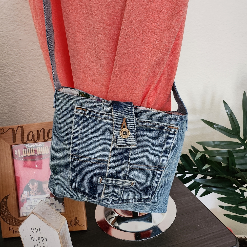 Denim Pocket Crossbody Bag